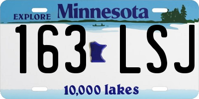 MN license plate 163LSJ