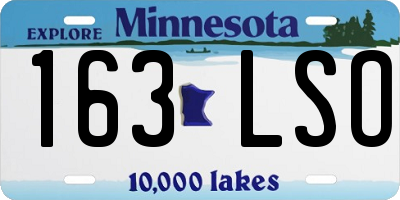 MN license plate 163LSO
