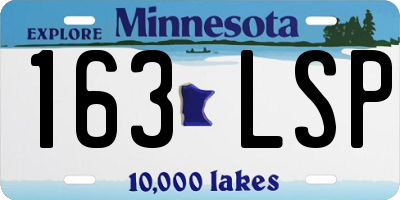 MN license plate 163LSP