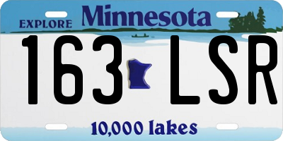 MN license plate 163LSR