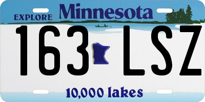 MN license plate 163LSZ