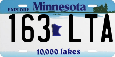 MN license plate 163LTA