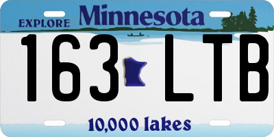 MN license plate 163LTB