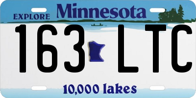MN license plate 163LTC
