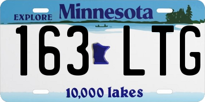 MN license plate 163LTG