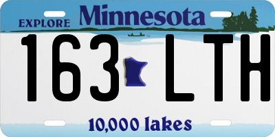 MN license plate 163LTH
