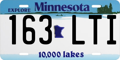 MN license plate 163LTI