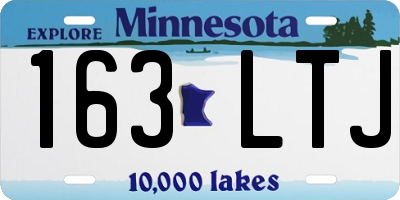 MN license plate 163LTJ