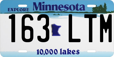 MN license plate 163LTM