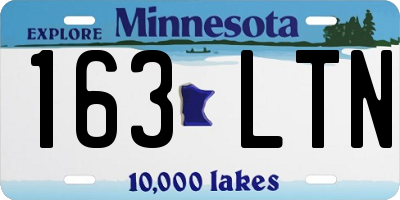 MN license plate 163LTN