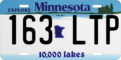 MN license plate 163LTP