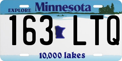 MN license plate 163LTQ