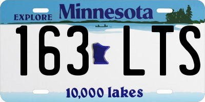 MN license plate 163LTS