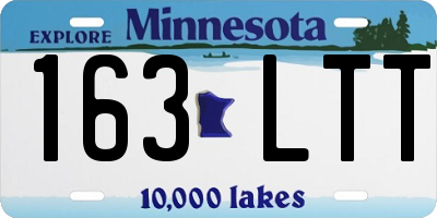 MN license plate 163LTT