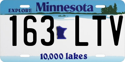 MN license plate 163LTV
