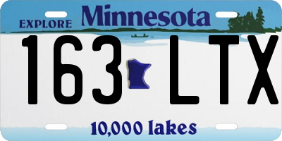 MN license plate 163LTX