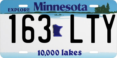 MN license plate 163LTY