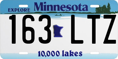 MN license plate 163LTZ