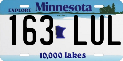 MN license plate 163LUL