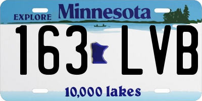 MN license plate 163LVB