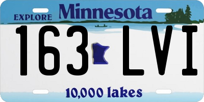 MN license plate 163LVI