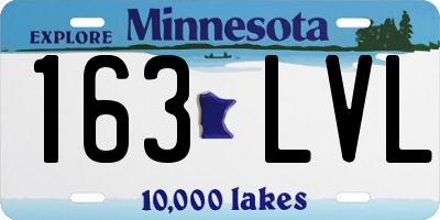 MN license plate 163LVL
