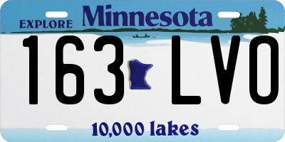 MN license plate 163LVO