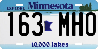 MN license plate 163MHO