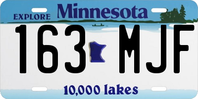 MN license plate 163MJF