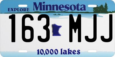 MN license plate 163MJJ