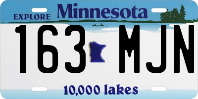 MN license plate 163MJN