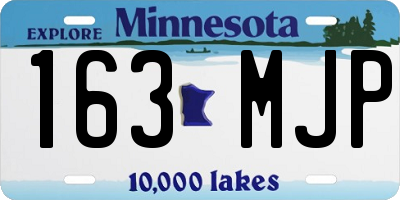 MN license plate 163MJP