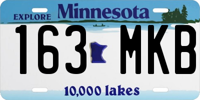 MN license plate 163MKB