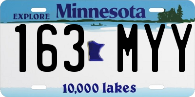 MN license plate 163MYY