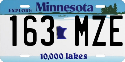 MN license plate 163MZE