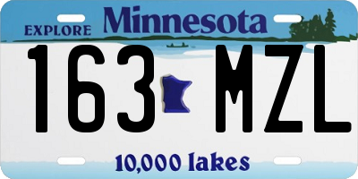 MN license plate 163MZL
