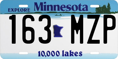 MN license plate 163MZP