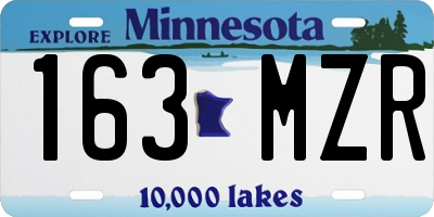 MN license plate 163MZR