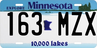 MN license plate 163MZX