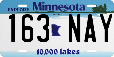 MN license plate 163NAY