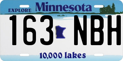 MN license plate 163NBH