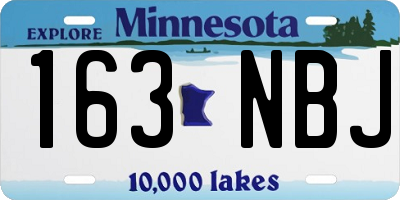 MN license plate 163NBJ