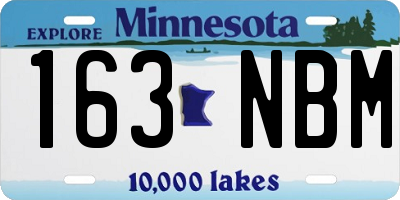 MN license plate 163NBM