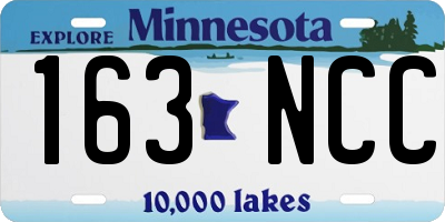MN license plate 163NCC