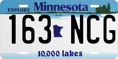MN license plate 163NCG