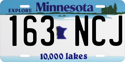 MN license plate 163NCJ