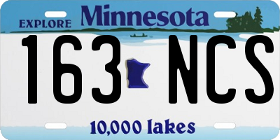 MN license plate 163NCS