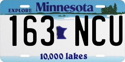 MN license plate 163NCU