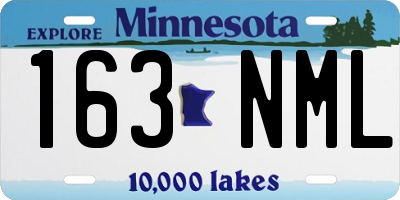 MN license plate 163NML