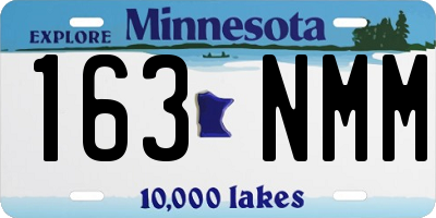 MN license plate 163NMM
